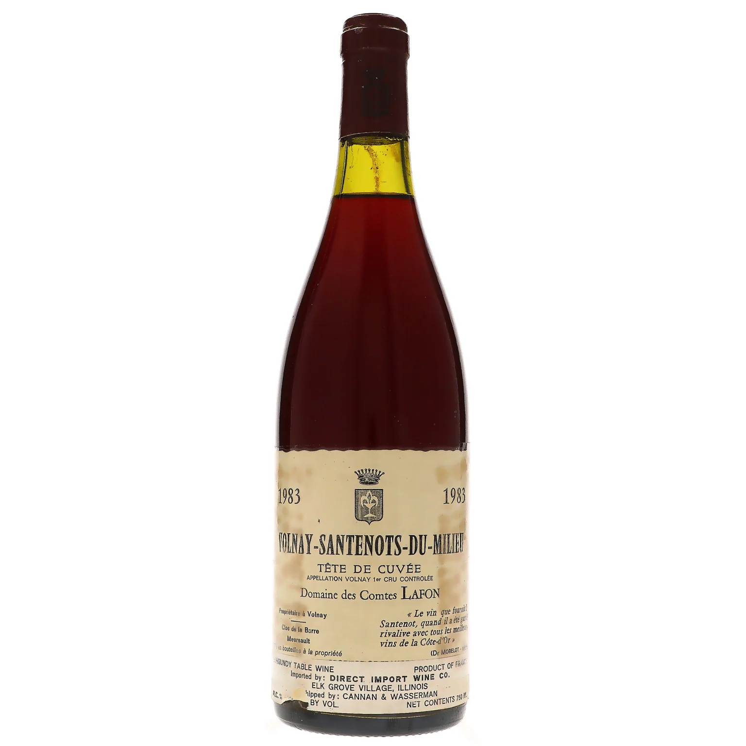 1983 Domaine des Comtes Lafon, Volnay Premier Cru, Les Santenots du Milieu Tete De Cuvee