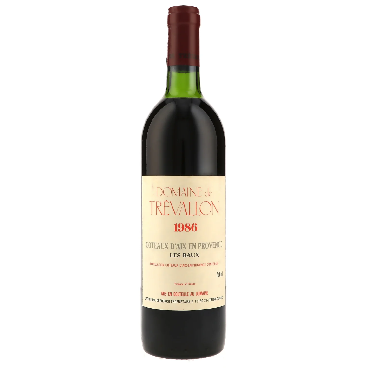 1986 Domaine de Trevallon, Les Baux, Coteaux d'Aix-en-Provence IGP
