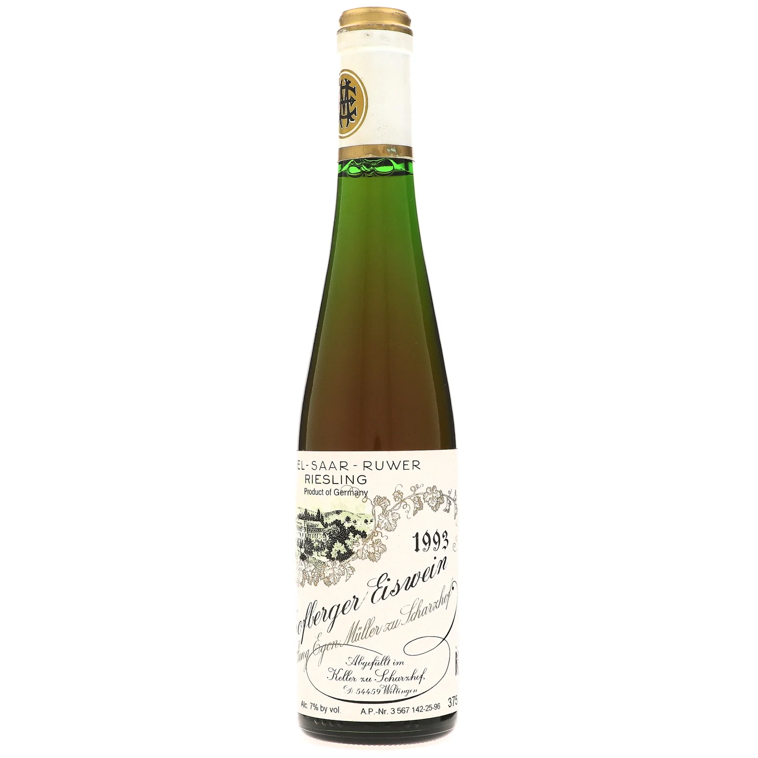 1993 Egon Muller, Scharzhofberger Riesling Eiswein, Mosel 375ML