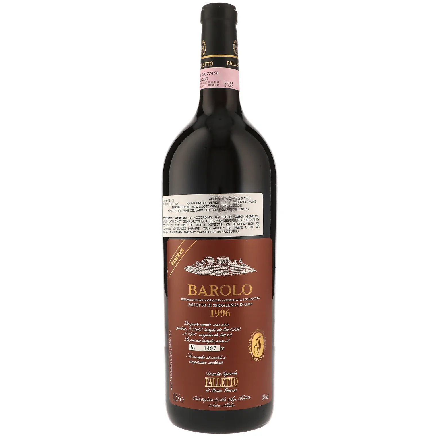 1996 Bruno Giacosa, Barolo, Falletto di Serralunga d'Alba Riserva 1.5L