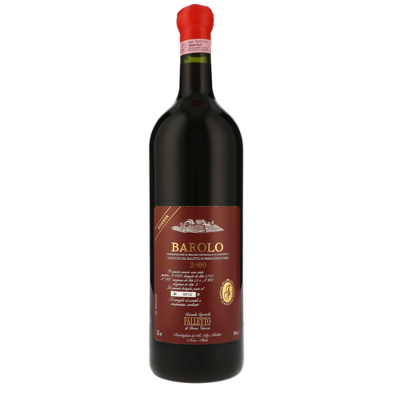 2000 Bruno Giacosa, Barolo, Falletto Le Rocche del Falletto di Serralunga d'Alba Riserva 3L