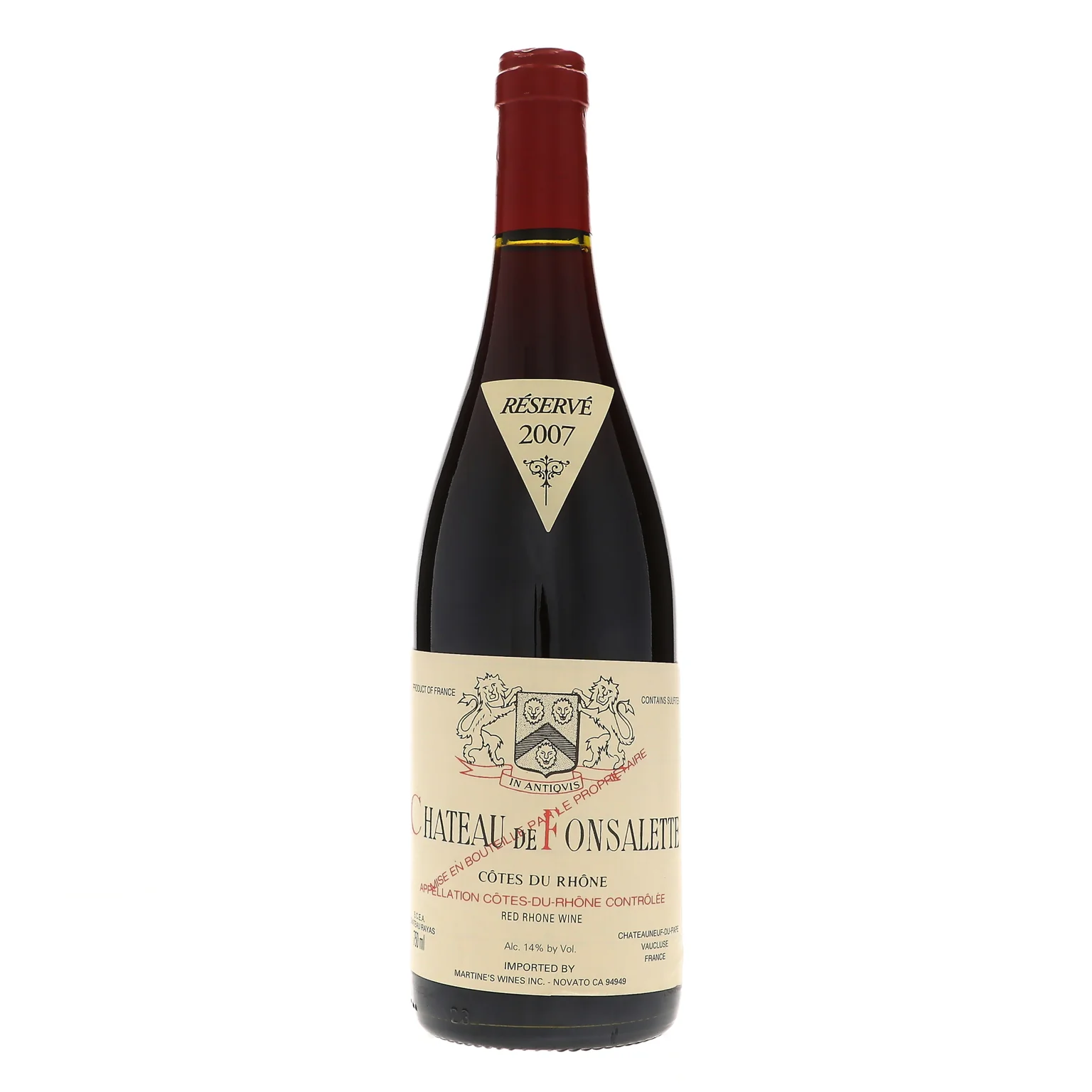2007 Chateau de Fonsalette, Cotes du Rhone, Rouge