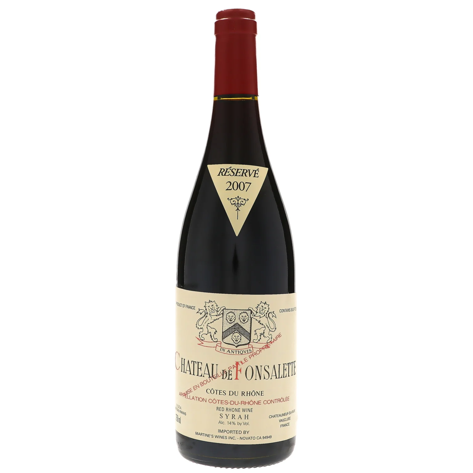 2007 Chateau de Fonsalette, Cotes du Rhone, Syrah
