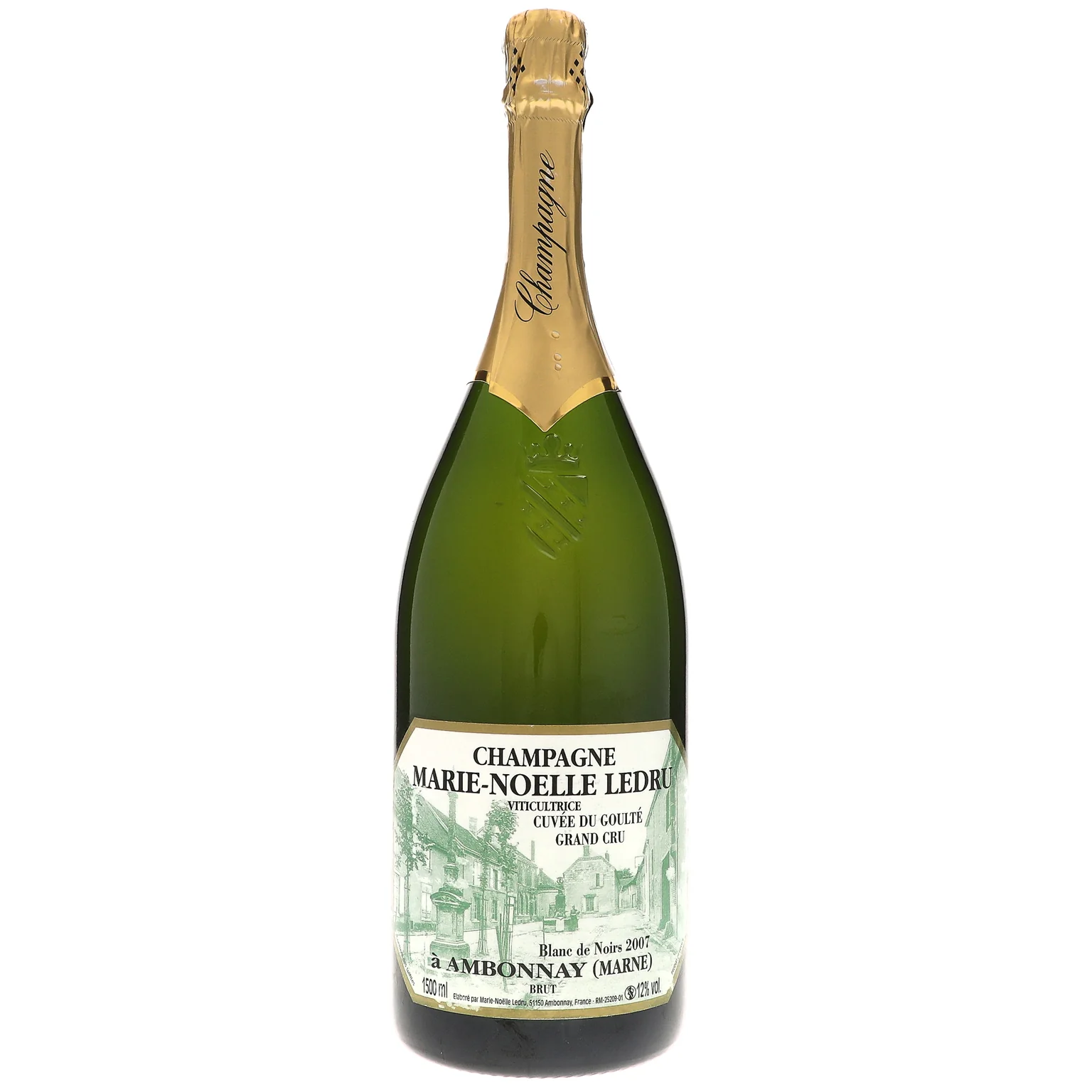 2007 Marie Noelle Ledru, Cuvee Goulte Blanc de Noirs Brut Grand Cru 1.5L
