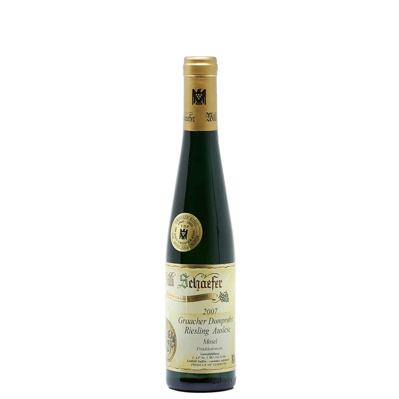 2007 Willi Schaefer, Graacher Domprobst Riesling Auslese Goldkapsel Auktion, Mosel 375ML