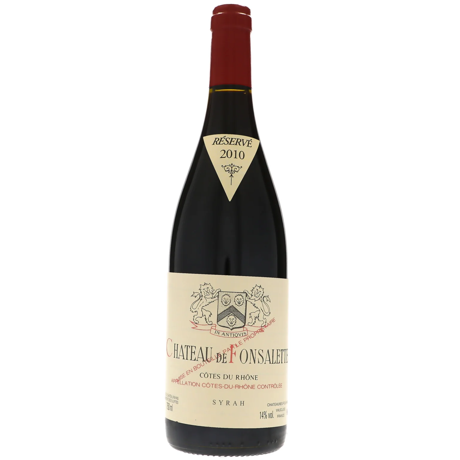 2010 Chateau de Fonsalette, Cotes du Rhone, Syrah
