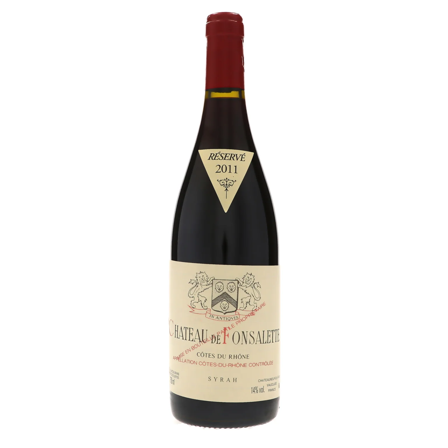 2011 Chateau de Fonsalette, Cotes du Rhone, Syrah