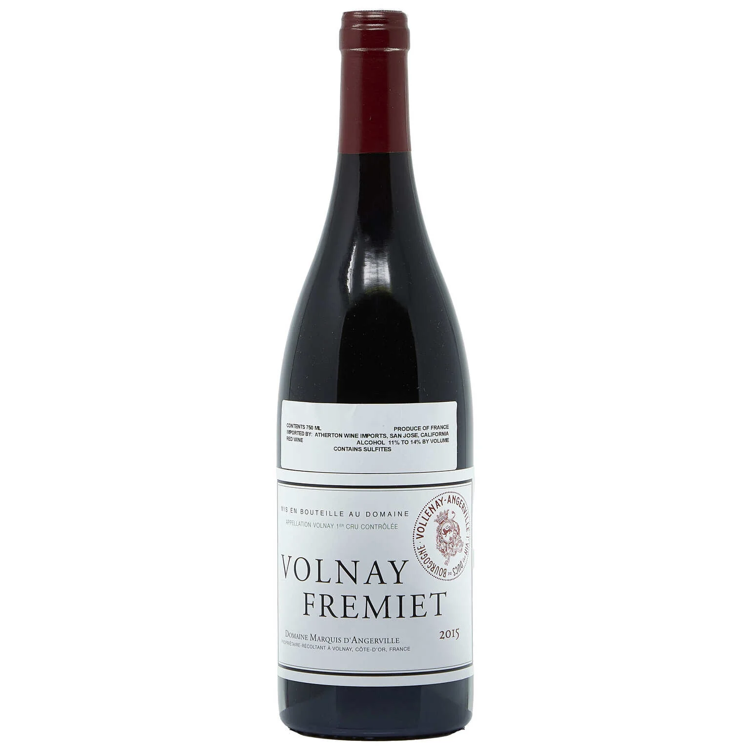 2015 Domaine Marquis d'Angerville, Volnay Premier Cru, Fremiets