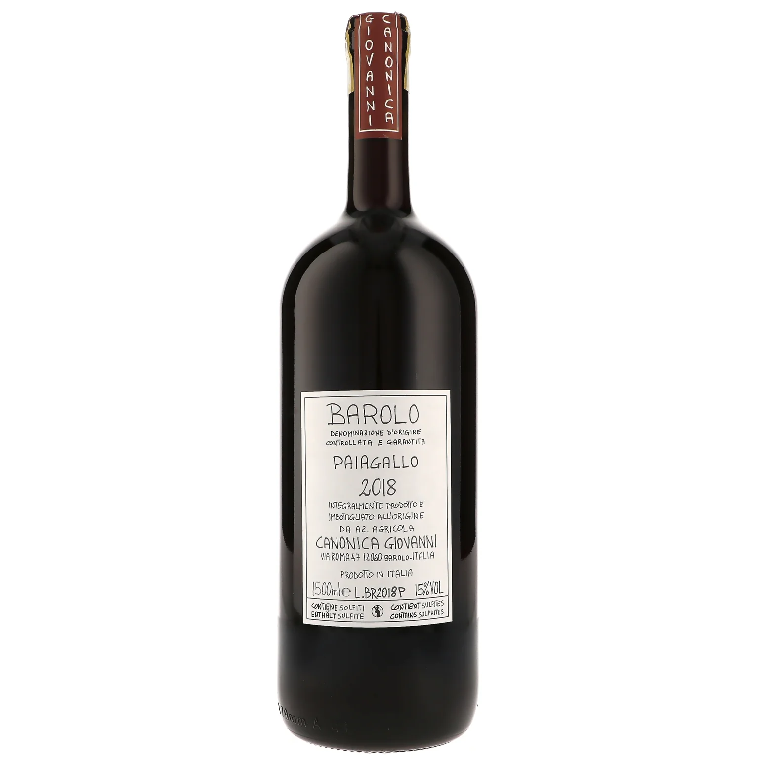 2018 Giovanni Canonica, Barolo, Paiagallo 1.5L