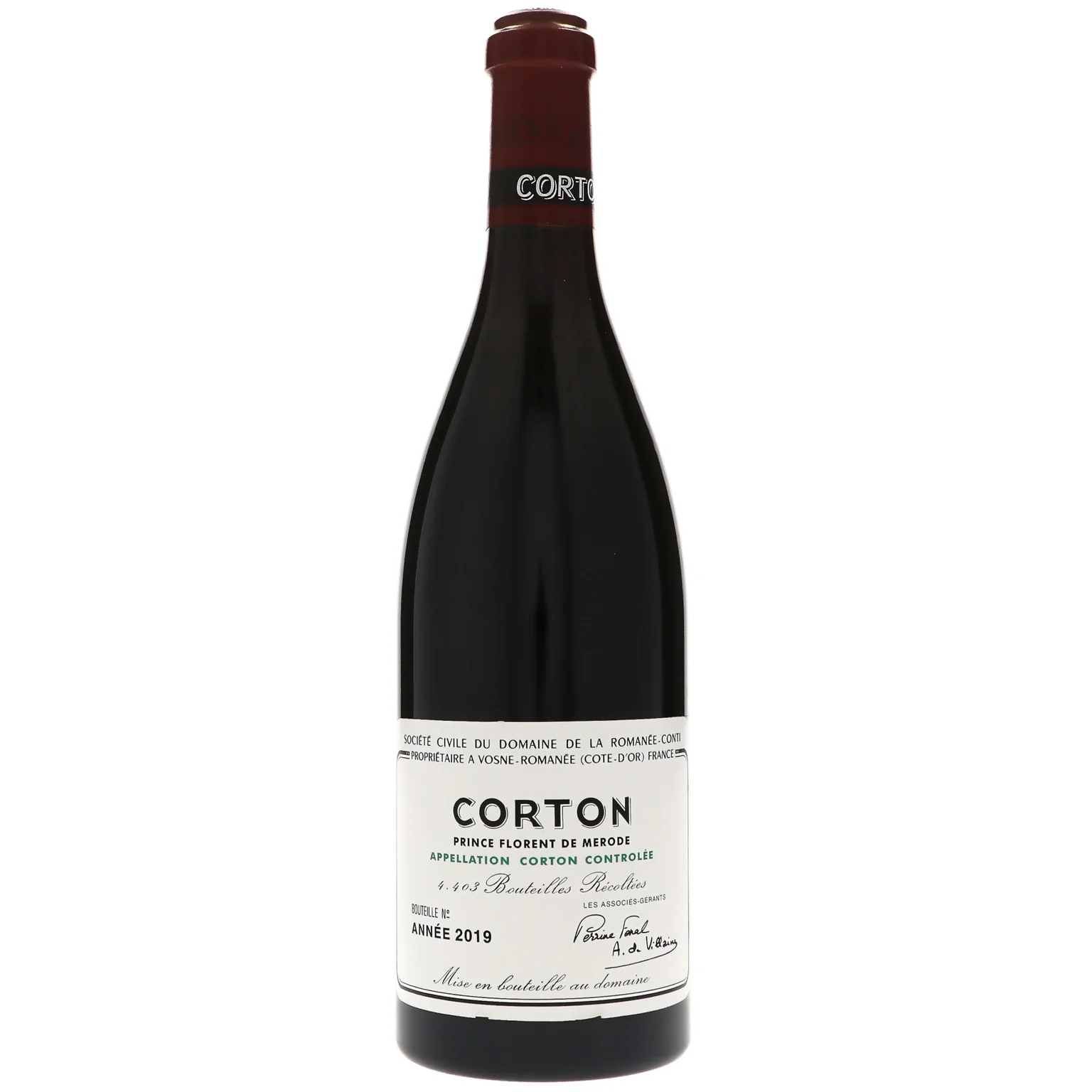 2019 Domaine de la Romanee-Conti, Corton Grand Cru, Prince Florent de Merode