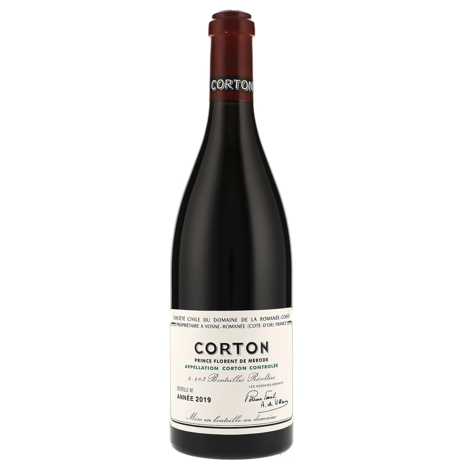 2019 Domaine de la Romanee-Conti, Corton Grand Cru, Prince Florent de Merode