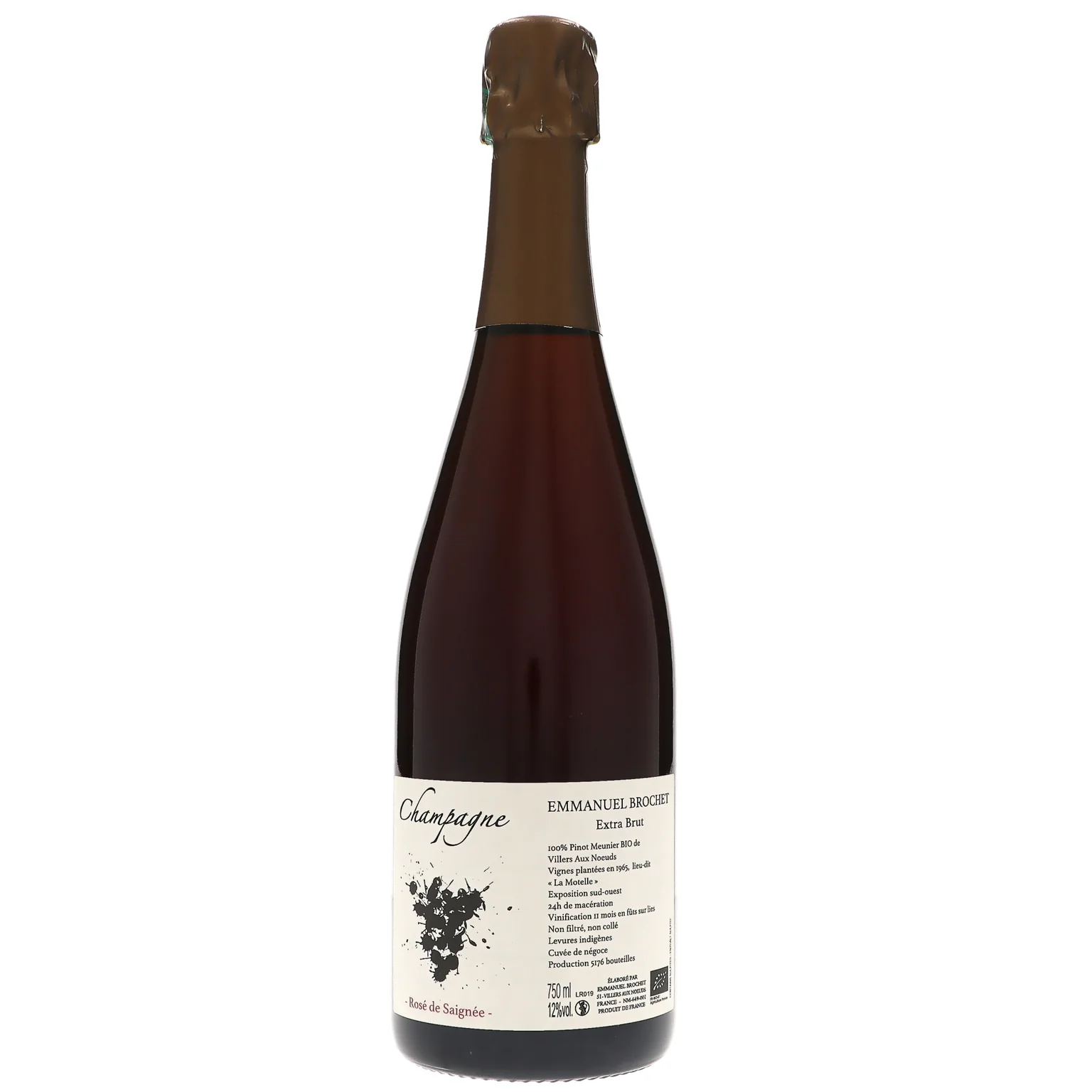 NV Emmanuel Brochet, Rose de Saignee Extra Brut, Champagne {2019 Base}