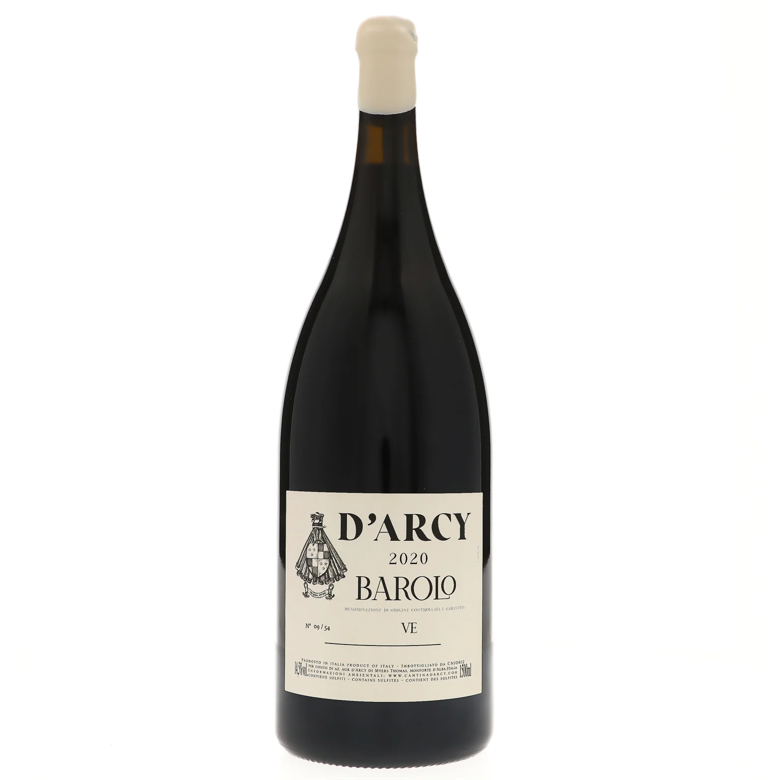2020 D'Arcy, Barolo, VE 1.5L
