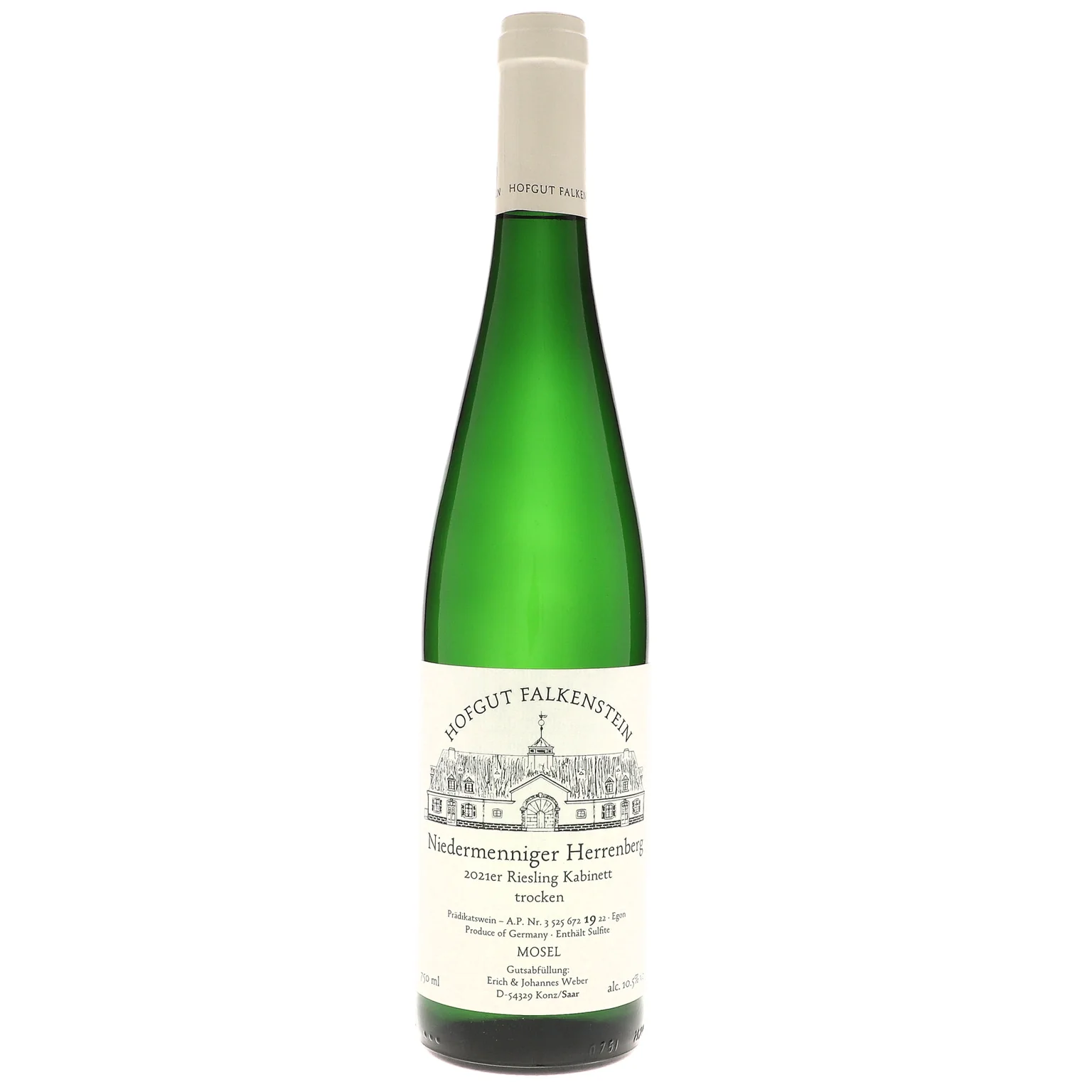 2021 Hofgut Falkenstein, Niedermenniger Herrenberg Riesling Kabinett trocken Egon, Mosel AP-19