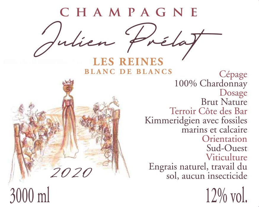 2020 Julien Prelat, Les Reines Brut Nature Vintage, Champagne 3L