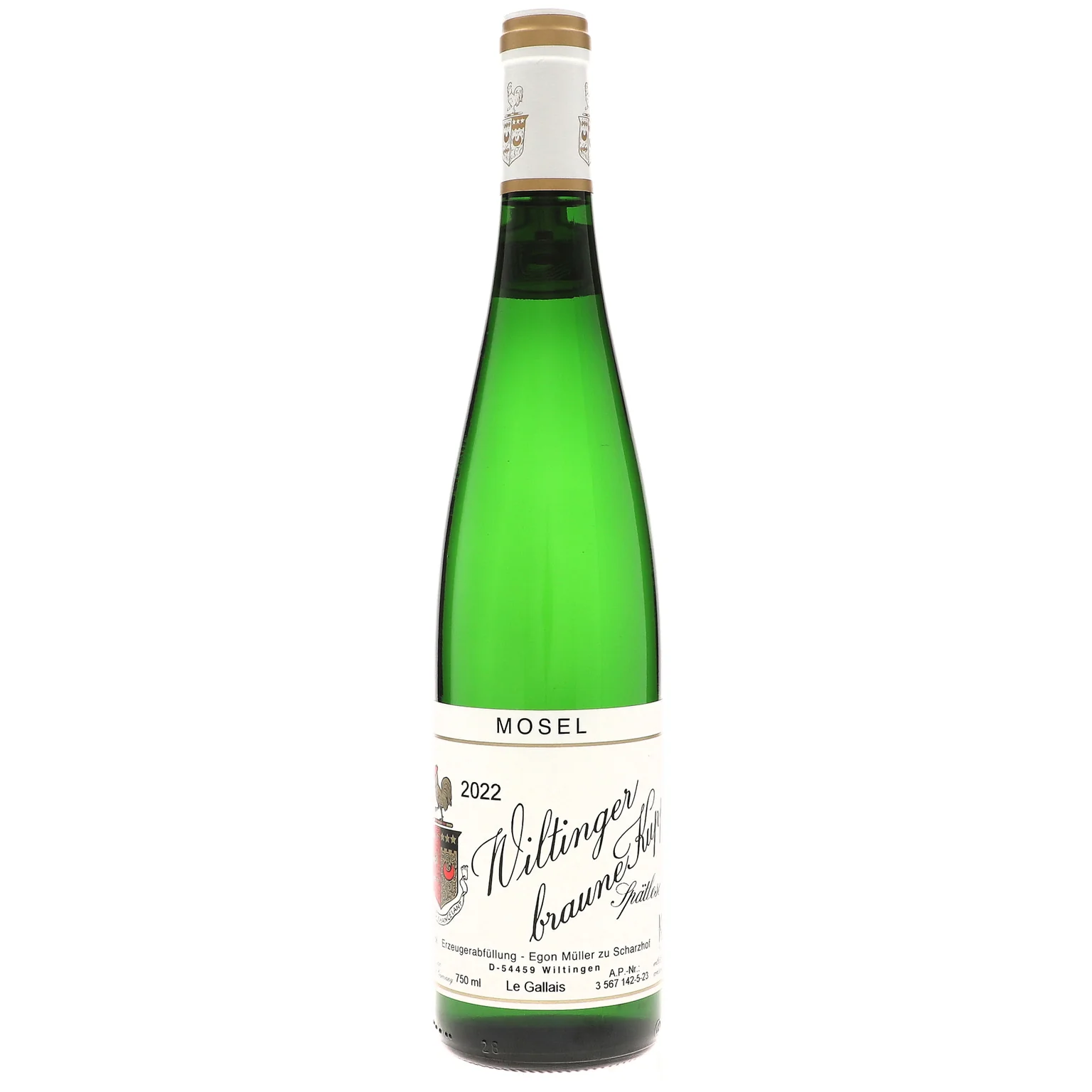 2022 Egon Muller, Scharzhof Gallais Wiltinger Braune Kupp Riesling Spatlese, Mosel