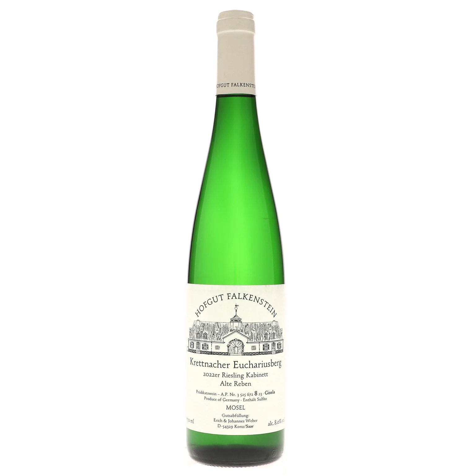 2022 Hofgut Falkenstein, Krettnacher Euchariusberg Riesling Kabinett Alte Reben Gisela, Mosel AP-8