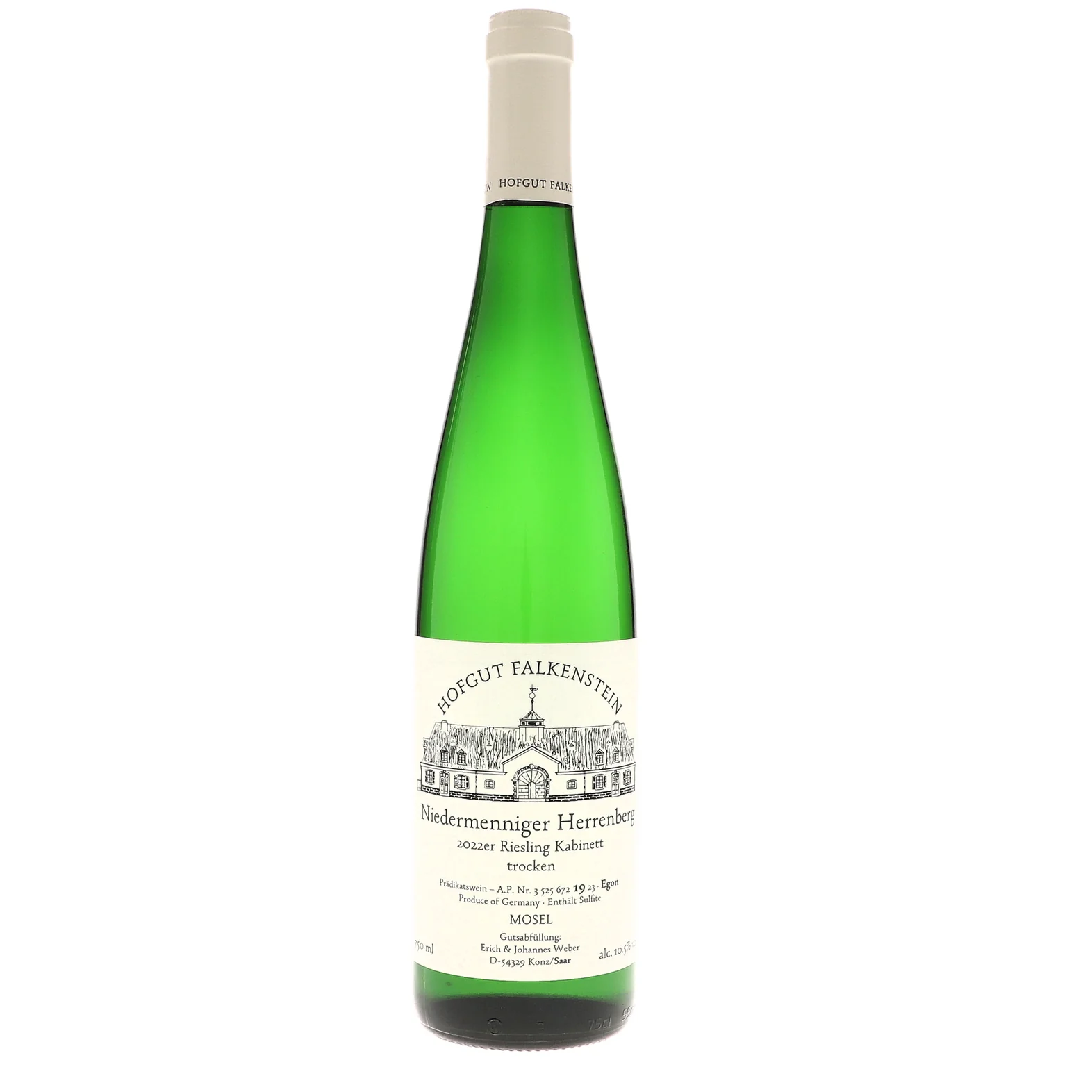 2022 Hofgut Falkenstein, Niedermenniger Herrenberg Riesling Kabinett trocken Egon, Mosel AP-19