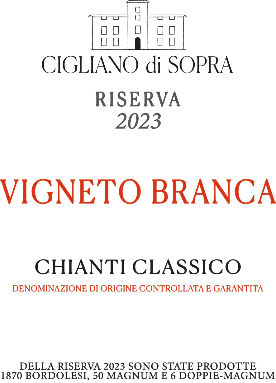 2023 Cigliano di Sopra, Chianti Classico, Vigneto Branca Riserva