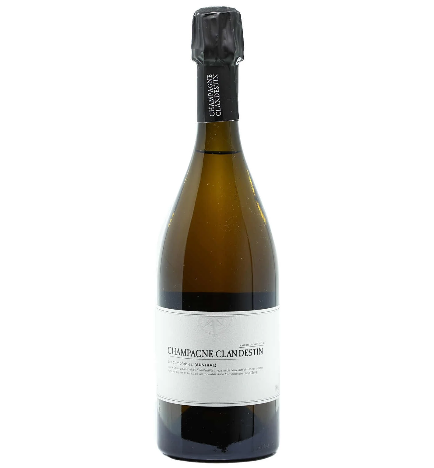 2018 Clandestin, Les Semblables Austral Brut Nature, Champagne