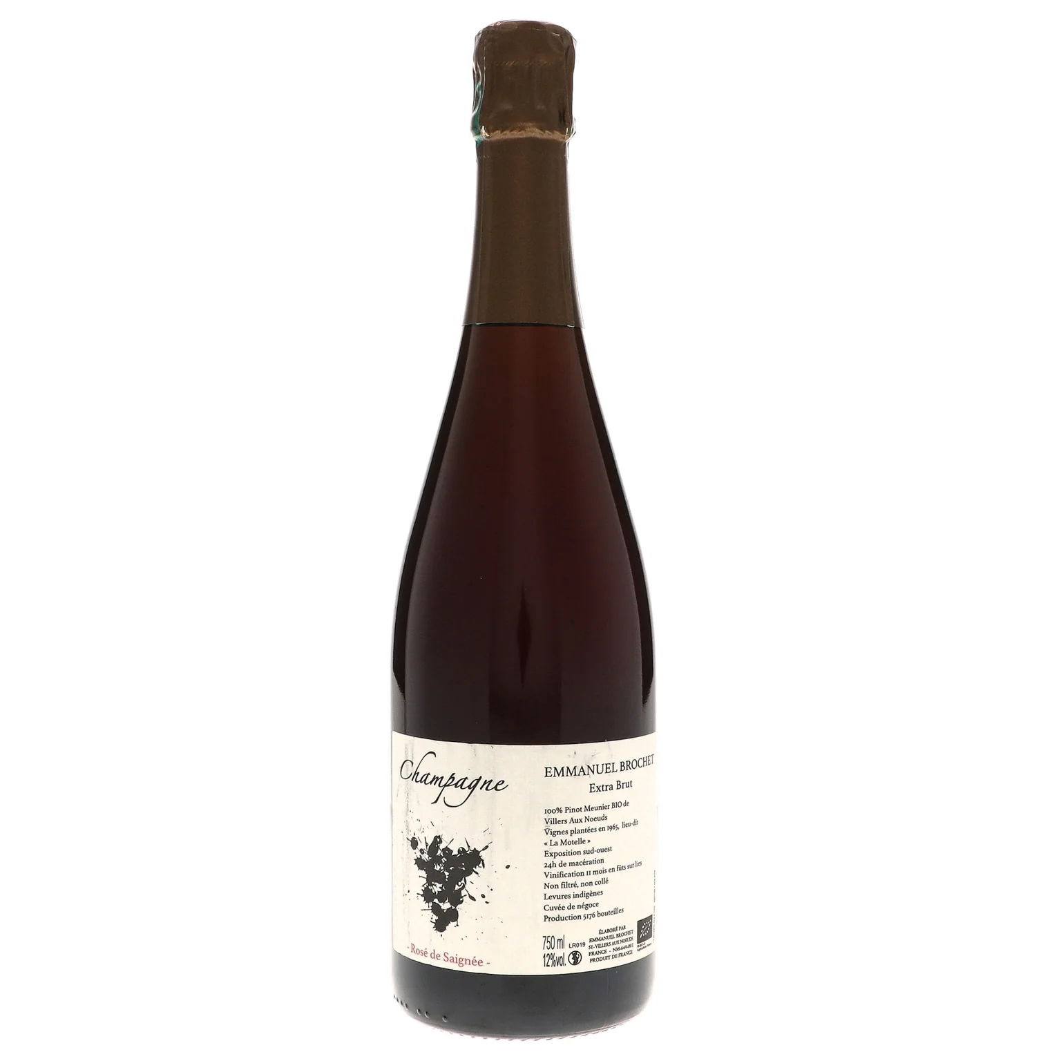 NV Emmanuel Brochet, Rose de Saignee Extra Brut, Champagne