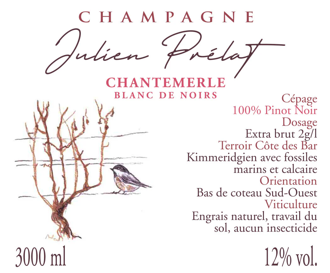 NV Julien Prelat, Chantemerle Blanc de Noirs Extra Brut, Champagne 3L {2023 Base}