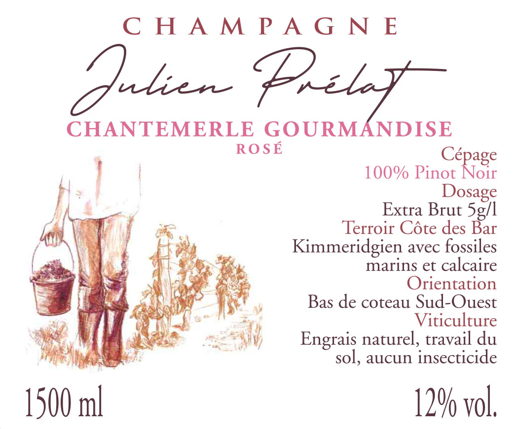 NV Julien Prelat, Chantemerle Gourmandise Rose, Champagne 1.5L {2023 Base}