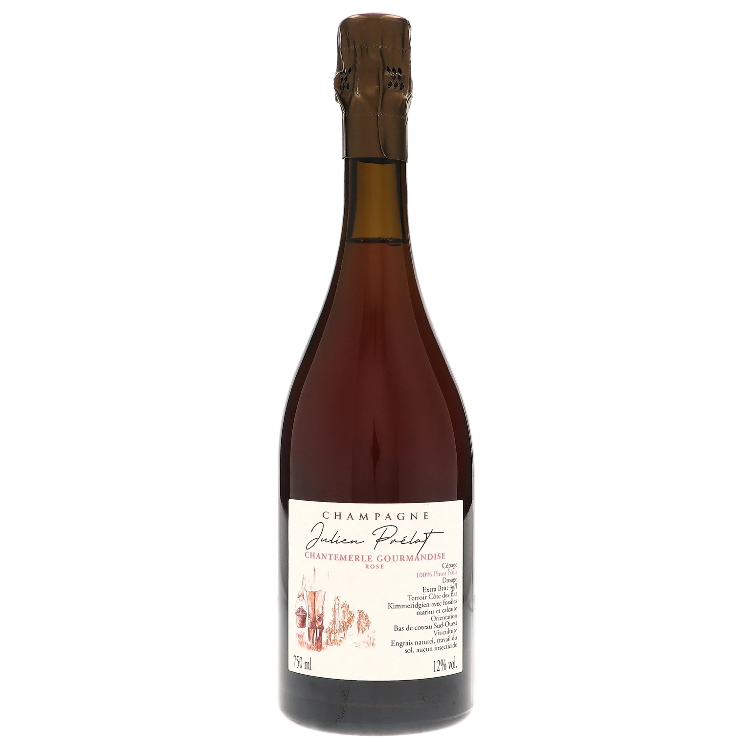 NV Julien Prelat, Chantemerle Gourmandise Rose, Champagne {2022 Base}