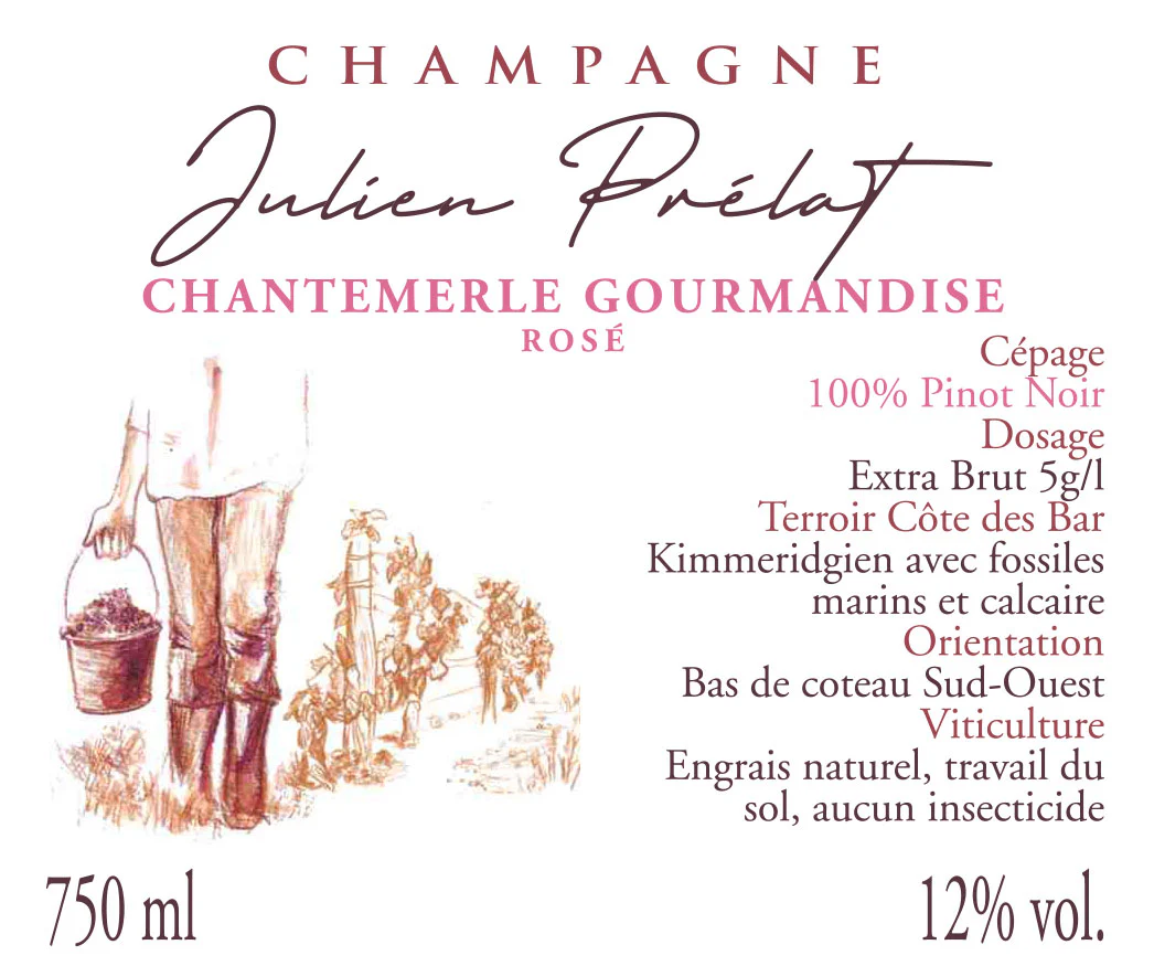 NV Julien Prelat, Chantemerle Gourmandise Rose, Champagne {2023 Base}