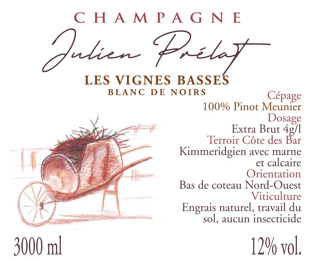 NV Julien Prelat, Les Vignes Basses Blanc de Noirs, Champagne 3L {2022 Base}