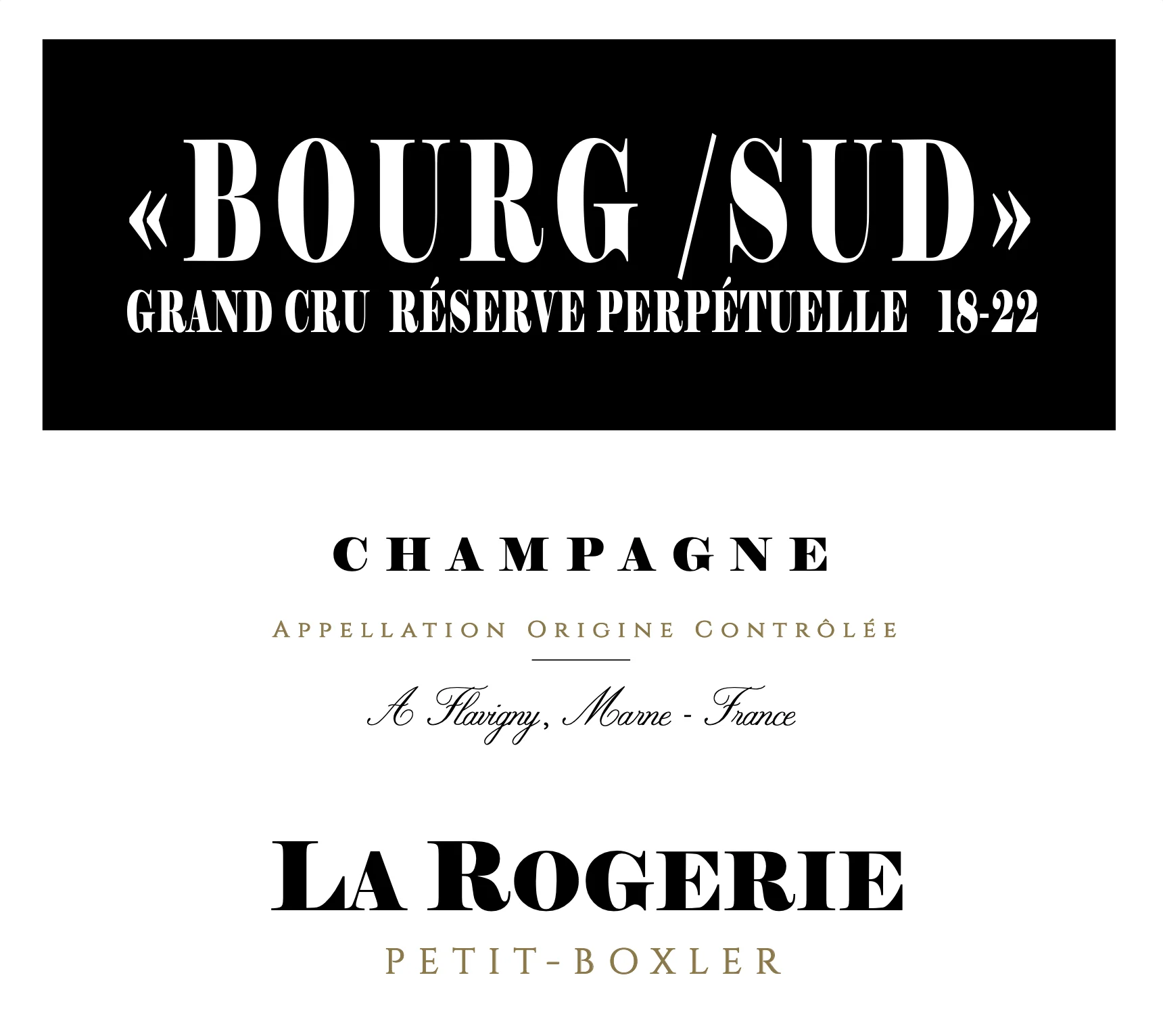 NV La Rogerie, Le Bourg Sud Grand Cru, Champagne NV22